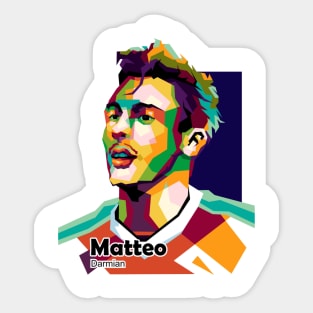 Matteo Darmian In Illustration Sticker